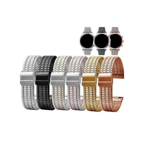 Correa de reloj de acero inoxidable premium compatible con cajas de 18mm 6