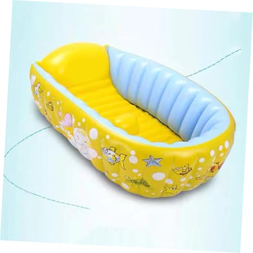 Piscine d'intérieur compacte jaune pour bain de bébé à la maison