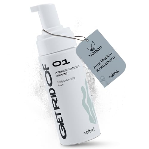 salted. Porentiefer Reinigungsschaum | 150 ml | Gesichtsreinigung für ein frisches und geklärtes Hautbild | Für ölige und Mischhaut | Gesichtspflege Damen & Herren | Vegan | Mit Duft | Rebellious
