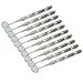 Dental Mouth Mirror with Hollow Handle Replaceable Mirror #5 for Teeth Inspection Oral Examination Tool Accurate Visibility, Stainless Steel (Set of 10)