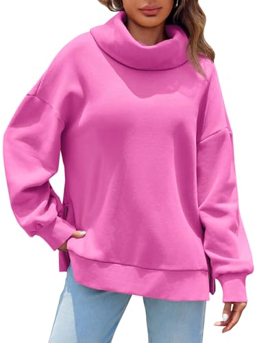 Amazon.com: Fisoew Womens Turtleneck Oversized Sweatshirts Casual