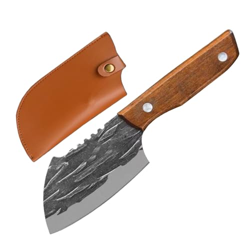 Generic Wholesale Portable Seafood Fish killing knife with Sheath/Sharp Slaughter Fish Knife Meat Cleaver/Full Steel Meat Cutting Knife for Kitchen Camping BBQ, One Sze, White, XP10006