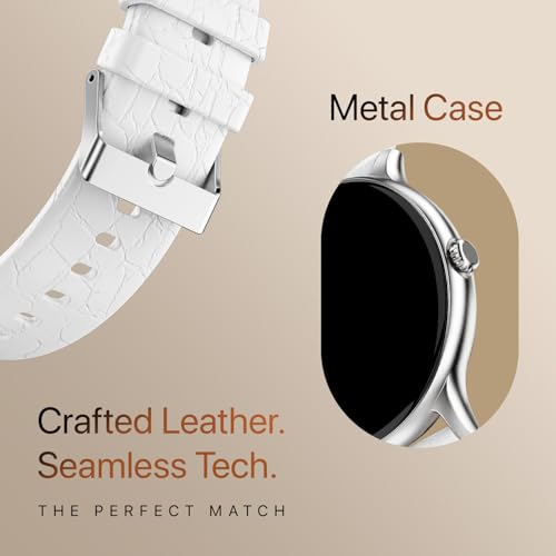 Image of Fire‑Boltt Phoenix Classic Round Smart Watch 1.39″ HD Display with Bluetooth Calling,AI Voice Assistant,SpO2 & Heart Rate Monitor, 120+ Sports Modes,IP67 Waterproof Smart Watch for Men & Women - White