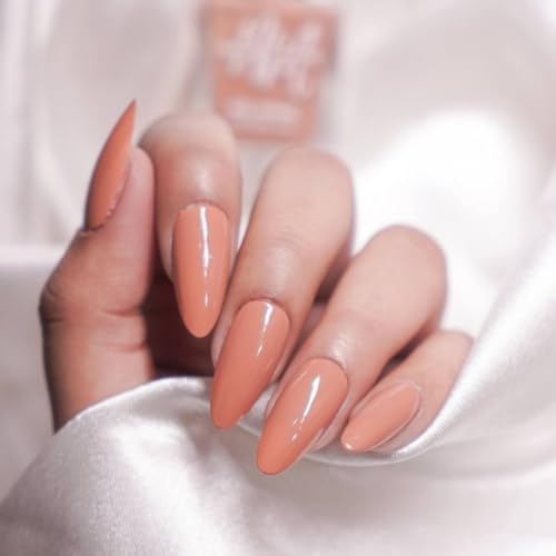 Image of Nails & More Auburn Nail Polish, Argan Oil-Infused Gel Shine, Rich Brown Nails, Earthy Nail Color | 10ml