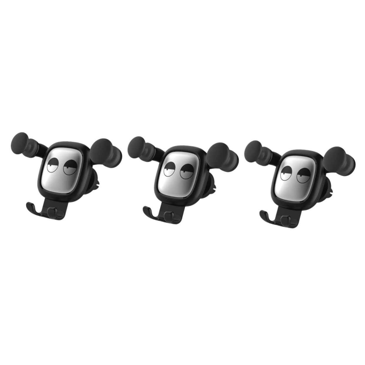 Artibetter 3pezzi Supporto Per Telefono Auto Multifunzionale Per Cruscotto e Bocchette Supporto Cartoon Per Smartphone Orso Dull Compatibile Con La Maggior Dei Modelli Di Smartphone Design