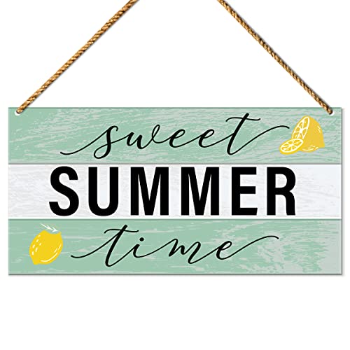 Hello Summer Sign Decor for Front Door, Sweet Summer Time,
