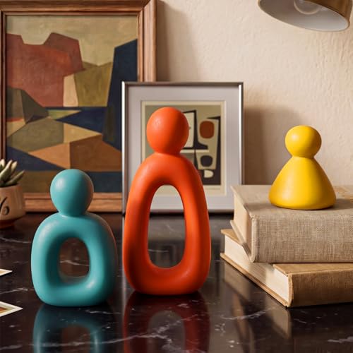 Figuras decorativas Familia abstracta 3 piezas modernas miniatura 2