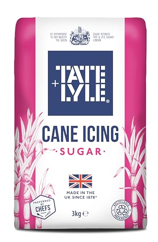 Icing Sugar 3kg Bag | Vegan Halal & Kosher Friendly | Ultra-Fine Powdered Sugar | Perfect for Cakes Frosting Royal Icing and desserts | Packed by Saras Foods UK