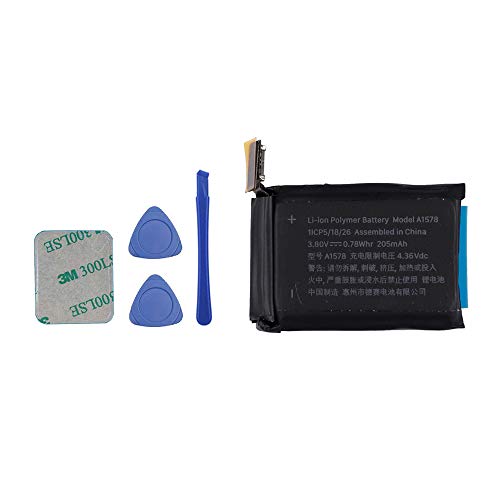 Vvsialeek A1578 iwatch Battery Replacement Compatible with Smart Watch 1st 38mm A1553 A1554 MJ2T2LL/A MJ2U2LL/A MJ2V2LL/A MJ2W2LL/A