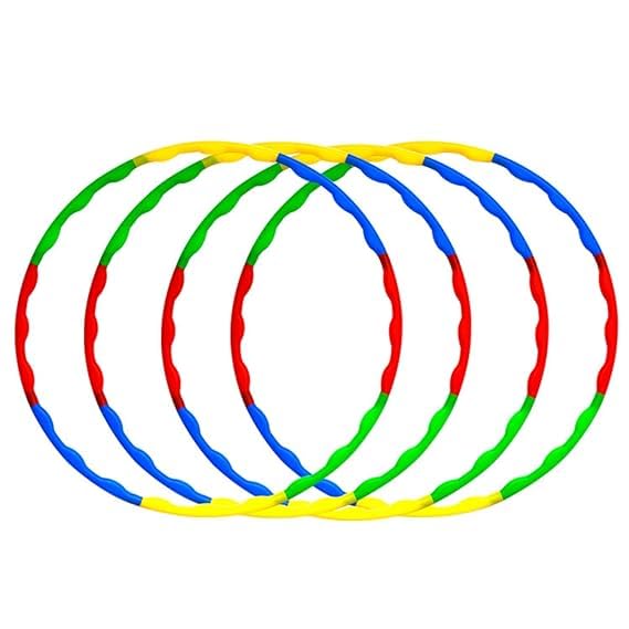 Hyper@Set of 4 Hula Hoop Ring Hoola Hoop Hulla Hoop Hoopa Exersice Fitness Rings for Adults Kids Women - Adjustable 8 Interlocking-image-18