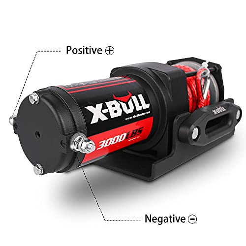 XPV AUTO 3000 lb 12V DC Electric Winch, Off Road Waterproof Winch for UTV ATV Boat with Both Wireless Handheld Remote and Corded Control Recovery Winch Synthetic Rope - Image 6