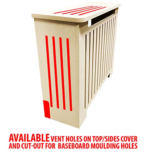 MDF Radiator Cover Heating Cabinet with Ventilation on Both Sides, 32 Tall x 28 Wide - Custom Made - MD7