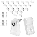 Suiwotin 120pcs 1/4 Inch R-Type Cable Clamps, Nylon Wire Cable Clips with M4 Screws, Screw Mounting Cord Fastener Clips, Wire Conduit Clamp for Wire Organizer (White)