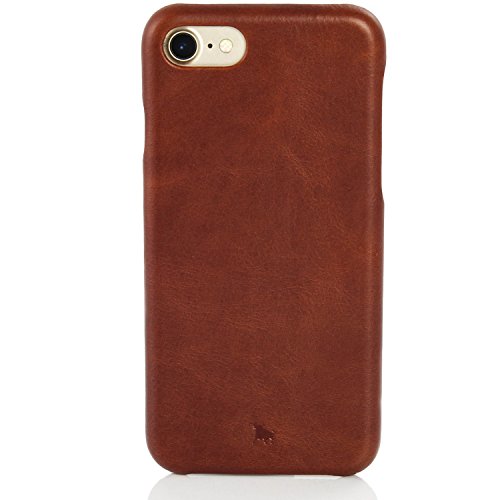 Menor Classic, hochwertige Handyhülle, Hülle, Case, Backcover echt Leder, Kompatibel mit Apple iPhone SE 2020, 7 und 8 in braun