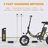 Hidoes C5 Folding Electric Bike for Adults/Teens,14" Portable E bike with Removable Battery 60KM Range Up to 25KM/H,Front Shock Absorber,Foldable Ebike with Rear Frame #2