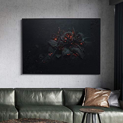 Art mural peinture sur toile 70x100 cm Rose in the Ashes pour affiches de chambre