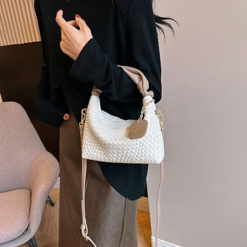 Small Woven Handbags for Women Soft PU Leather Crossbody Bags Top Handle Shoulder Purses Clutch Pouch2