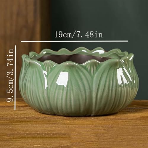 Fleur en céramique hydroponique : grand pot de fleurs amusant et rétro - 3