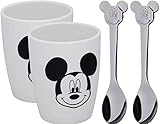 Der Löffel mit dem geprägten Mickey Mouse Kopf am Stielende hat die ideale Länge für Mug-Tassen oder Joghurtbecher. Sie sind ergonomisch auf kleine Kinderhände angepasst