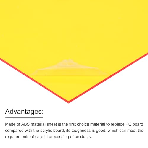 Image of MECCANIXITY ABS Engraving Double Color Sheet 7x11inch Yellow /Red for Badge, Sign, DIY Carving Pack of 12