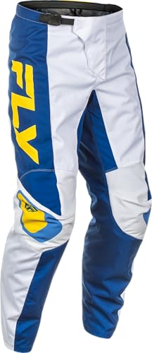 Fly Racing Men's F-16 Pants (White/Dark Blue/Yellow, US 36)