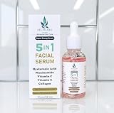 5 IN 1-30ML FACIAL SERUM HYALURONIC ACID with Collagen, Vitamin C, Vitamin E, Niacinamide - CRUELTY-FREE - SELFCARE CANADA - STRONG ANTI AGING SKINCARE FORMULA