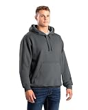 Berne Men's Heritage Zippered Pocket Hoodie Pullover Sweatshirt, Large Regular, Graphite