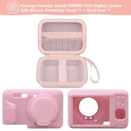 Funda para cámara Kodak PIXPRO FZ55 con cubierta de silicona y estuche rígido miniatura 2