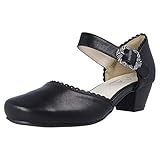 Perfekte Passform HIRSCHKOGEL Damen Trotteur Pumps, schwarz, 38 EU