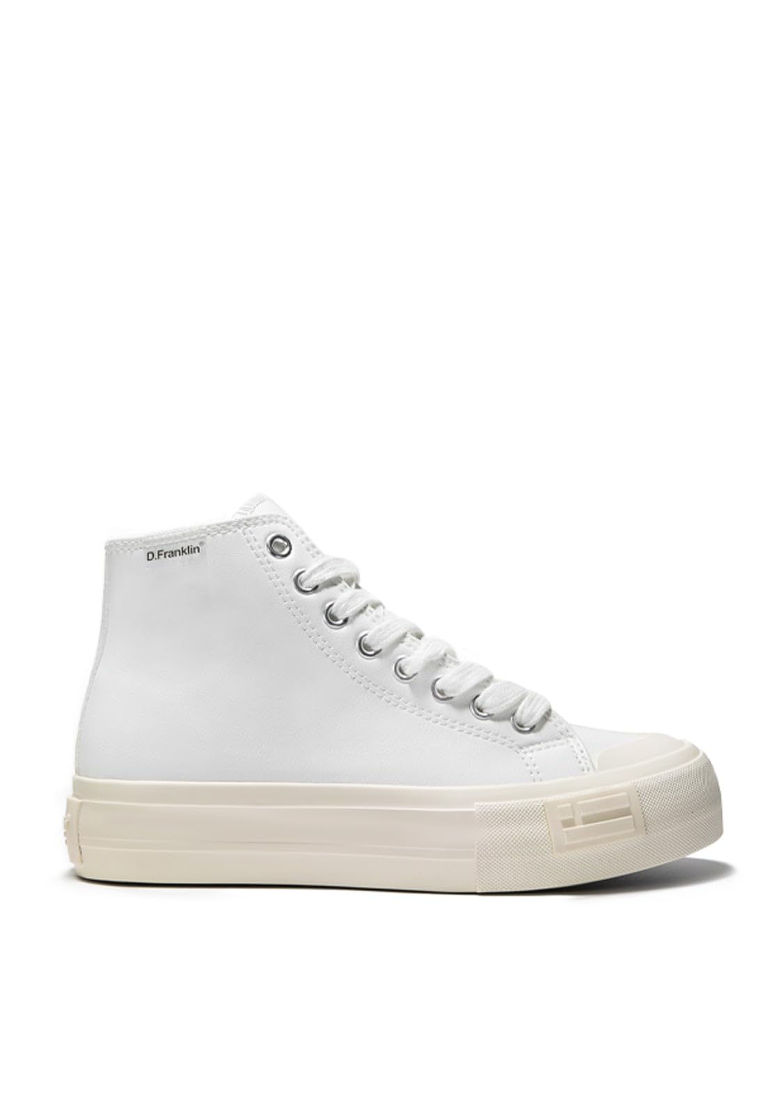 D.Franklin Zapatillas Altas Abotinadas Mujer One Way Nap en Blanco - Zapatillas de Vestir para Mujer - Moda Casual Mujer (Talla 36)