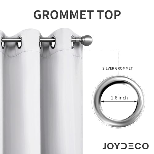 Image of Joydeco Blackout Curtains Bedroom, Black Out Curtain Thermal Insulated Eyelet Top for Room Darkening, Curtains & Drapes Window Treatments Blinds for Living Room Nursery, 2 Panels Home Decoration