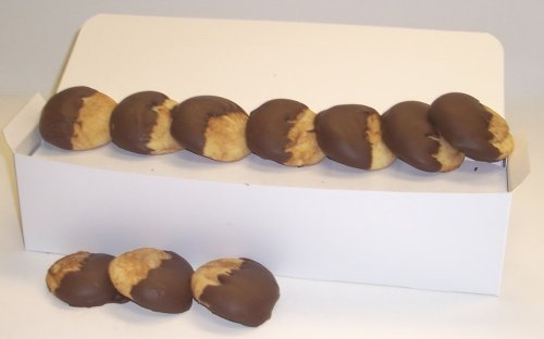 Scott's Cakes Half-Dipped Sniker Doodle Cookies with Milk Chocolate in a White Gourmet Box