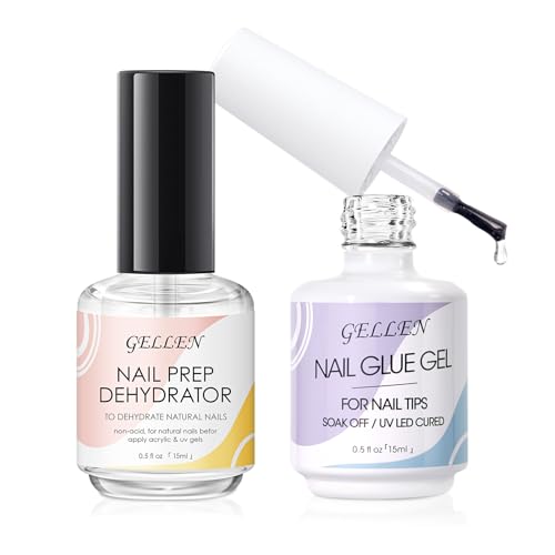 Gellen 15ml Gel Nail Glue and Nail Dehydrator for False Nail Tips
