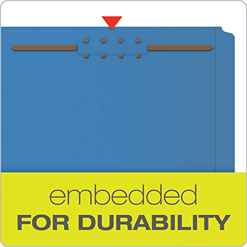 image for Pendaflex Fastener Folders, 2 Fasteners, Letter Size, Blue, 1/3 Cut Ta