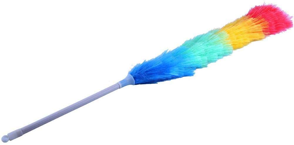 Pick2Basket Magic Feather Duster, Colorful Feather Duster Soft Duster Cleaning Tool Anti Static Long Handle Household Feather Duster Cleaning Products