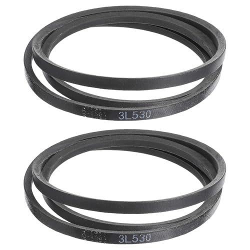 uxcell 2 Pcs 3L530 Classic Wrapped Rubber V-Belt, 53"(1346mm) Outside Circumference, 3L Profile V Belt 3/8" Width 7/32" Height
