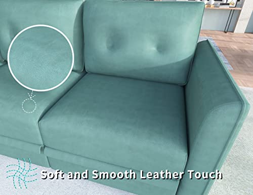 Llappuil Oversized Modular Sectional U Shaped Sofa With Storage, Large Faux Leather Fabric Waterproof 11 Seater Sectional Couch With Chaise, Aqua Blue #TOP7