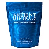 Ancient Minerals Magnesium Bath Flakes of Pure Genuine Zechstein Chloride - Resealable Magnesium Supplement Bag That Will Outperform Leading Epsom Salts (26.4 Ounce)