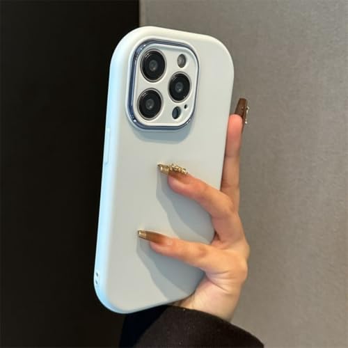 Coque iPhone silicone souple mignonne bleu pour égayer votre journée
