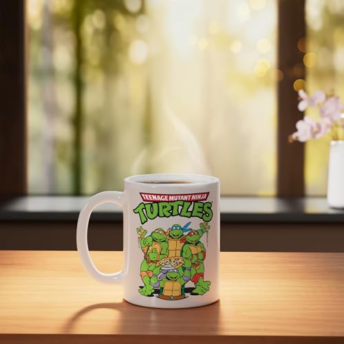 Taza cerámica Teenage Mutant Ninja Turtles Pizza Crew blanca miniatura 3