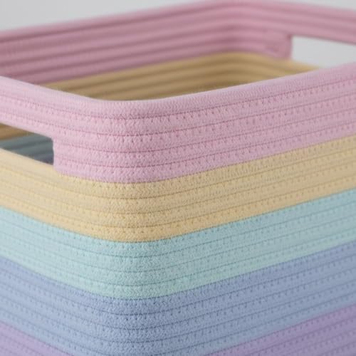 Panier à couvertures grand format en corde avec poignées intégrées - 3