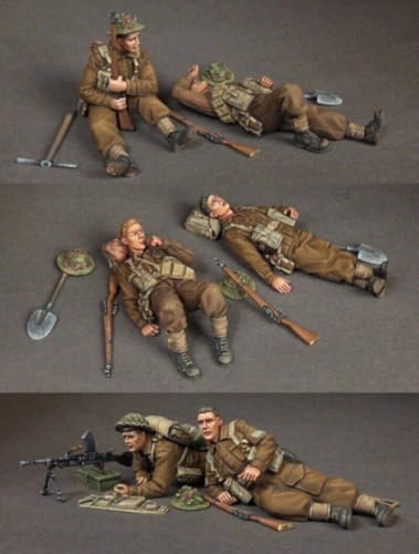 Soldats britanniques 1/35 en résine pour la création de diaporamas militaires WW2