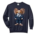 Men Woman Papillon Dog Suit Papillon Dog Comfort Colors Adult Sweatshirt