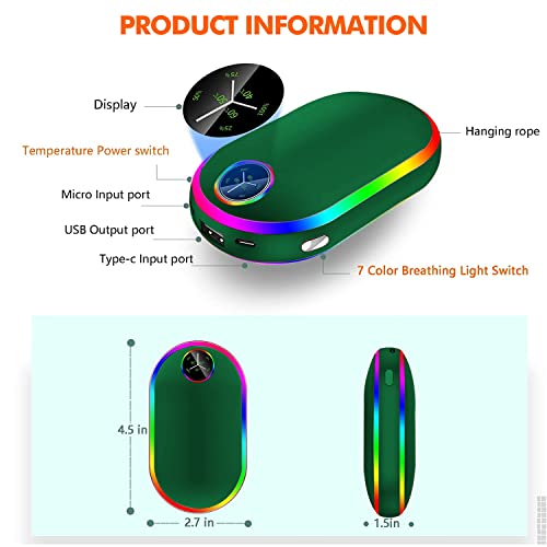 FARONG Scaldamani Ricaricabile con Luci a LED
