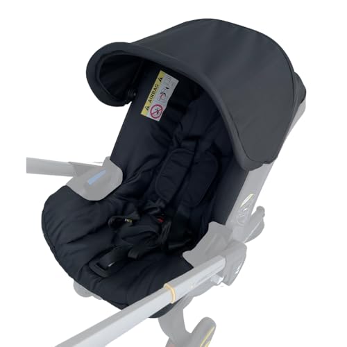 Changing Washing Kit,Canopy Sunshade Cover,Compatible with Car Seat Doona Strollers (Black)