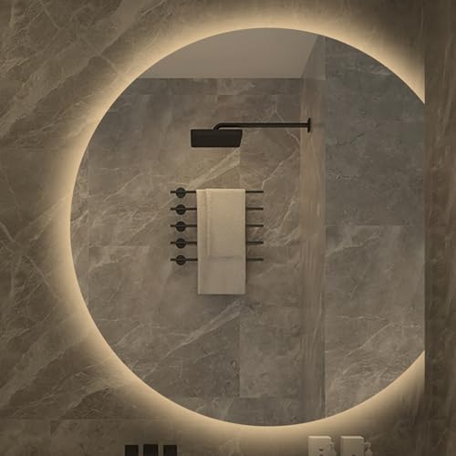 Miroir mural LED anti-buée YVYKFZD avec intensité variable 3 couleurs pour maquillage précis - 2