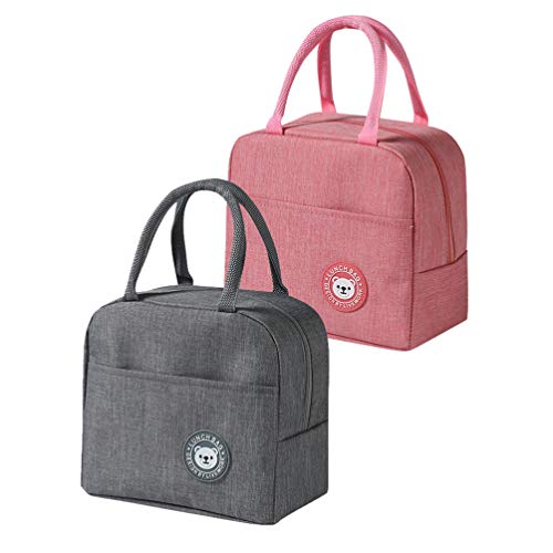 2 Unidades Com Saco De Arroz Almoço Isolado Lancheira Escolar Sacola De Comida Lancheira Bento Lanch