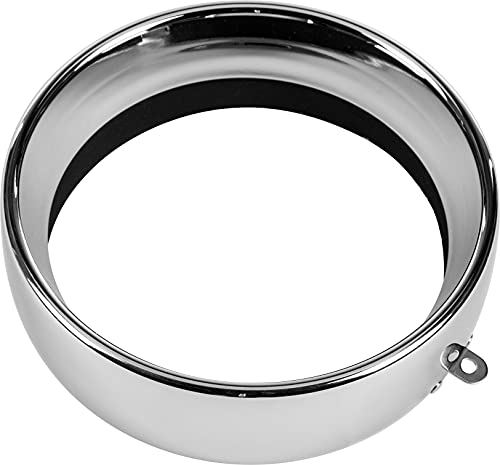 HardDrive 38-046: Frenched Headlight Trim Ring Chrome 5-3/4 Tab Style