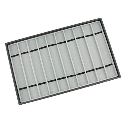 Preisvergleich Produktbild Sharplace Uhr-Display-Tray Armband Halskette Tray Schmuck - Grau