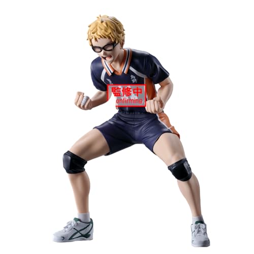 Kei Tsukishima Haikyu figura Banpresto original sin fallos de pintura estatua 14cm